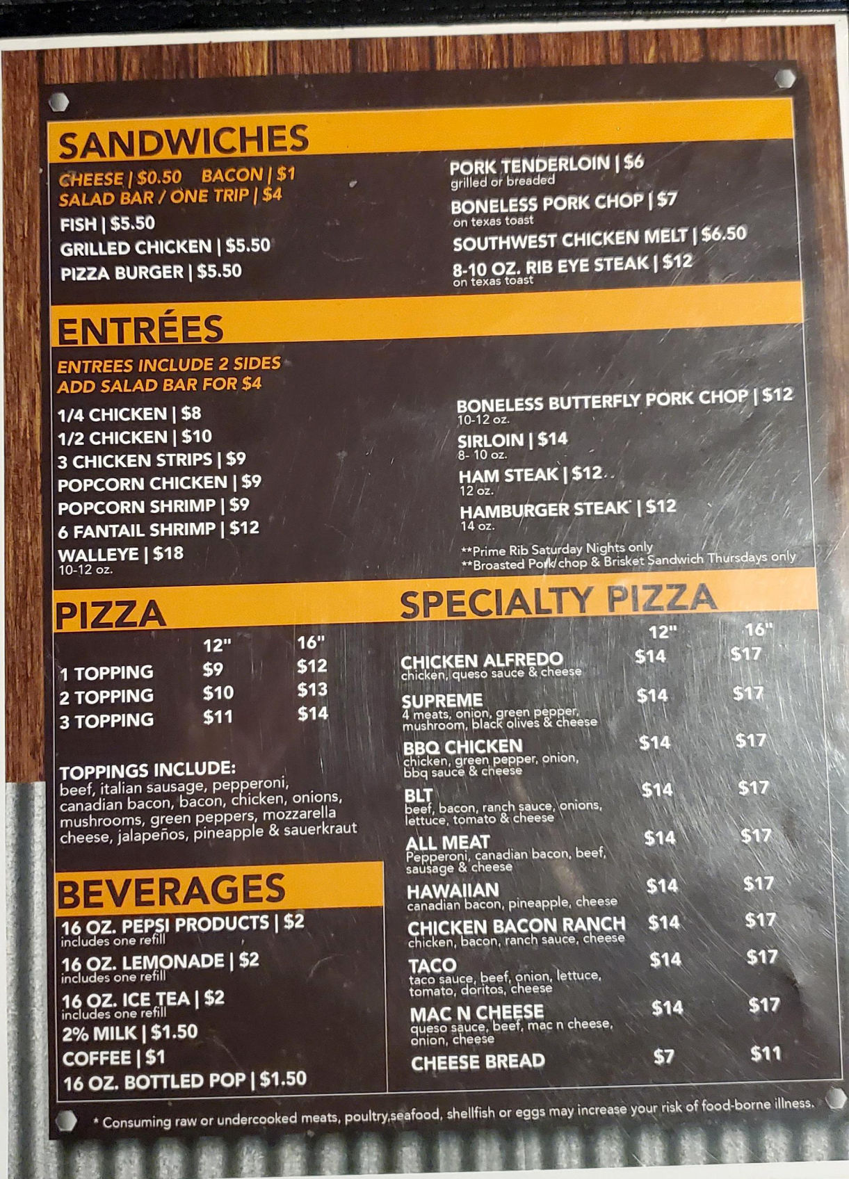 The Shop menu 2